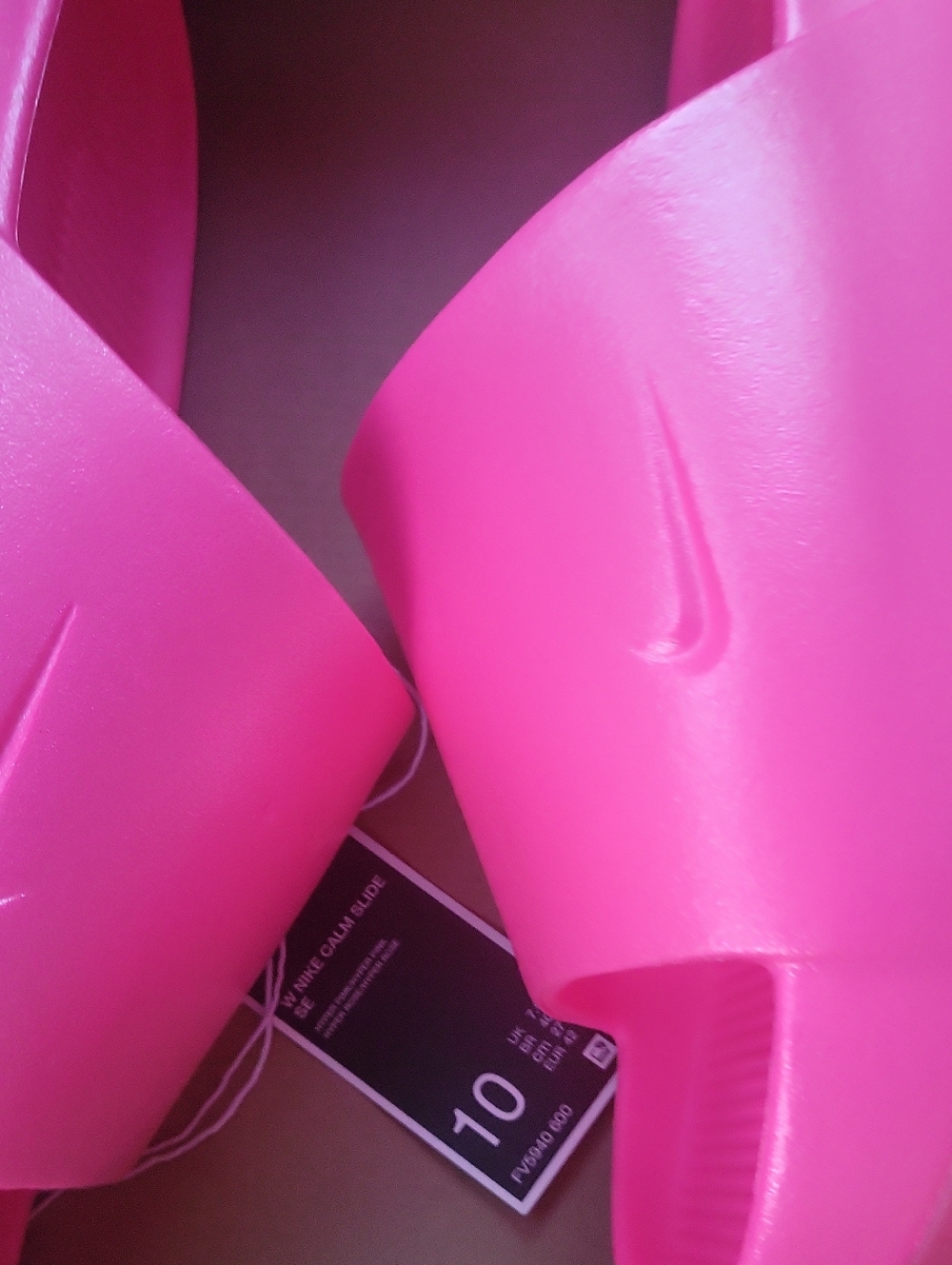 Nike Women's Vibrant Pink Calm Slide - Picture 3 of 4